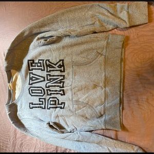 Grey pink track suit